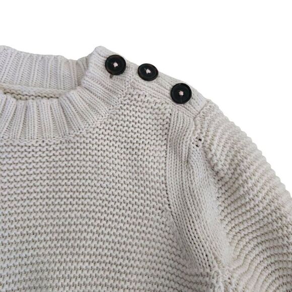 La Vie by Rebecca Taylor Sweater Women's Small Ivory Knit Pelpum Chalk Gorpcore - Picture 4 of 7